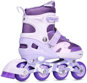NA0189 ZESTAW LED ŁYŻWOROLKI OCHRANIACZE MOONBEAM FIOLETOWE ROZM. L(39-42) NILS EXTREME 3
