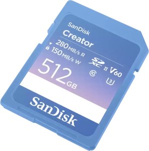 Karta SanDisk Creator SDXC 512 GB Class 10 UHS-II/U3 V60 (SDSDXEP-512G-GNCIS) 2
