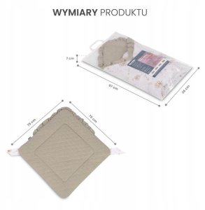 ROŻEK MUŚLINOWY DMUCHAWCE BEŻOWE 75x75 8