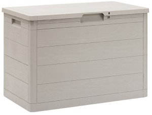 WOODYS Plastikowa skrzynia ogrodowa, 160l jasno szara 1