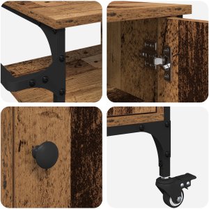 Wózek kuchenny Stare drewno 87,5x38,5x84,5 cm Drewno inżynieryjne 8