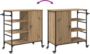 Wózek kuchenny Dąb artisan 87,5x38,5x84,5 cm Drewno 9