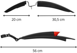 Błotniki rowerowe 2 szt. na przód, tył z odblaskiem, uniwersalne komplet UNIWERSALNY 2