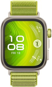 Huawei Watch FIT4 Pro, 3D Woven Žalias Strap, Titanium Body, Seiya-B29 1