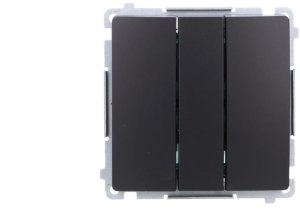 Simon Basic Łącznik potrójny (moduł) 10AX, 250V, szybkozłącza, czarny BMW31.01/49 1
