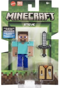 MINECRAFT FIGURKA STEVE pikselowa figurka + akcesoria JCN28 1