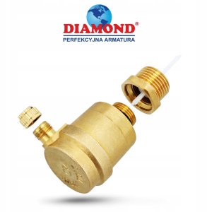 Diamond zawór odpowietrzający CO automatyczny z zaworem odcinającym 1/2" ART.250-15. 2