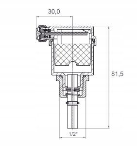 Diamond zawór odpowietrzający CO automatyczny z zaworem odcinającym 1/2" ART.250-15. 8