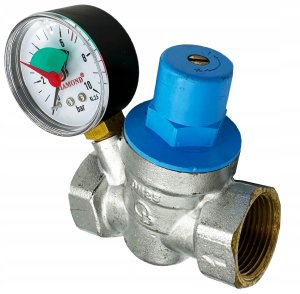 Diamond zawór redukcyjny ciśnienia wody, wlot/wylot GW 1" z ciśnieniomierzem TYP:418 ART.301-25 9