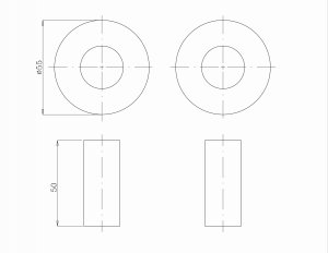 Diamond zestaw maskujący, 2 rozety pojedyńcze z tulejami, czarny ART.441.ZEST.MASK.CZ 9