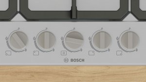 Bosch Serie 4 PGQ7B5K90 płyta kuchenna Stal nierdzewna Wbudowany 75 cm Gaz 5 stref(y) 2