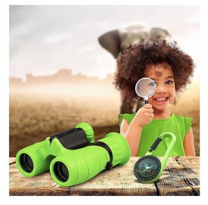 Lornetka Dla Dzieci 8X21 Optyka Zoom Dzień I Noc Lupa Kompas Etui Regulacja 8