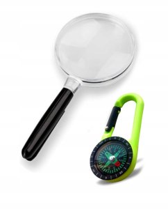 Lornetka Dla Dzieci 8X21 Optyka Zoom Dzień I Noc Lupa Kompas Etui Regulacja 10