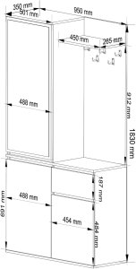 ZESTAW NA PRZEDPOKÓJ ENTRO PK GRAFIT SZARY 3
