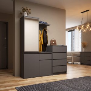 ZESTAW NA PRZEDPOKÓJ ENTRO PK GRAFIT SZARY 6