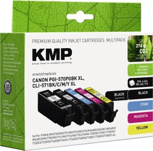 KMP Multipack ersetzt 0318C004 Canon PGI-570/CLI-571 XL 2