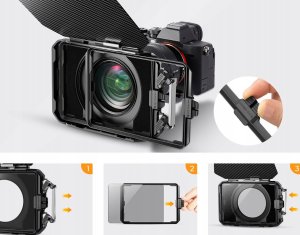 Matte Box Osłona Przeciwsłoneczna Obiektywu 67-95mm Do Aparatu Kamery K&f / Sku.2364v1 10