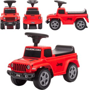 Jeździk odpychacz pchacz z dźwiękiem Jeep auto dla dziecka czerwony 1
