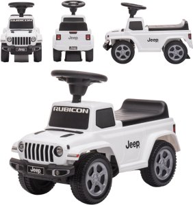 Jeździk odpychacz pchacz z dźwiękiem Jeep auto dla dziecka biały 1