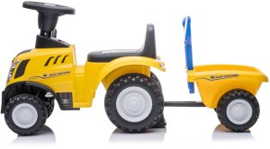 Jeździk odpychacz traktor z przyczepką i funkcjami dźwiękowymi oraz świetlnymi NEW HOLLAND żółty 5
