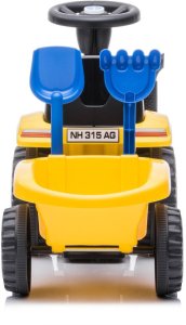 Jeździk odpychacz traktor z przyczepką i funkcjami dźwiękowymi oraz świetlnymi NEW HOLLAND żółty 7