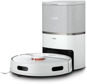 Philips 3000 series HomeRun Aqua XU3110/02 Vacuum and Mop Robot, Combi, Metallic, Round, Light/Beluga Metallic, Acrylonitrile butadiene styrene (ABS), 0.35 L 2