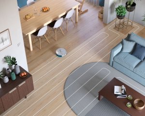 Philips 3000 series HomeRun Aqua XU3110/02 Vacuum and Mop Robot, Combi, Metallic, Round, Light/Beluga Metallic, Acrylonitrile butadiene styrene (ABS), 0.35 L 3