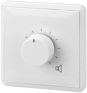 Monacor ATT-324PEU, Rotary volume control, Wall-mounted, White, 50 - 18000 Hz, 24 W, 80 mm 1