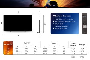 Philips 55OLED759/12, 139.7 cm (55"), 3840 x 2160 pixels, OLED, Smart TV, Wi-Fi, Chrome 3