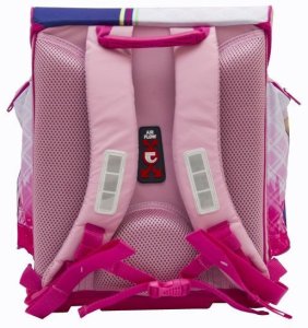 TORNISTER usztywniany 14L różowy z turystkami 2