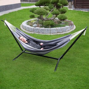 Dwuosobowy hamak ogrodowy ze stelażem /bujak / huśtawka stelaż do hamaka 15