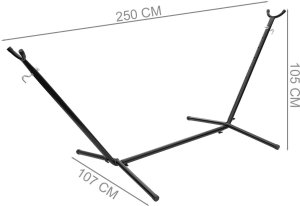 Dwuosobowy hamak ogrodowy ze stelażem /bujak / huśtawka stelaż do hamaka 3