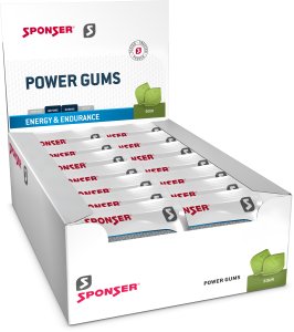 Gumy energetyczne SPONSER POWER GUMS sour łagodny octowo-kwaśny (pudełko 20 saszetek x 75g) (NEW 2025) 1