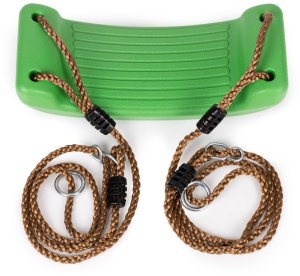 Wisząca ogrodowa huśtawka dla dzieci ławeczka deska zielona 11