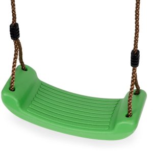 Wisząca ogrodowa huśtawka dla dzieci ławeczka deska zielona 6