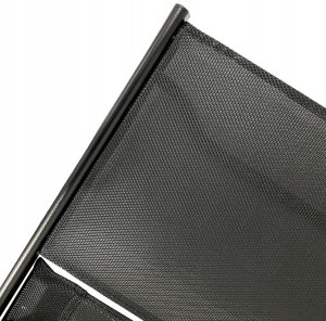 Zestaw 2 krzeseł - nowoczesne składane metalowe krzesło ogrodowe czarne 6