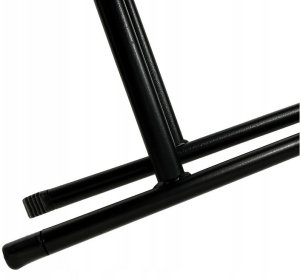 Zestaw 2 krzeseł - nowoczesne składane metalowe krzesło ogrodowe czarne 7