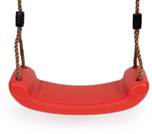 Wisząca ogrodowa huśtawka dla dzieci ławeczka deska czerwona 9