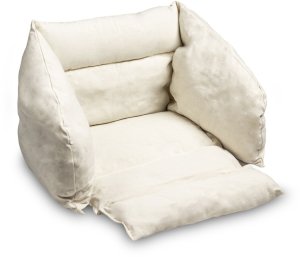 Ażurowa huśtawka ogrodowa, fotel wiszący z poduszką, bocianie gniazdo 150kg beżowy 14