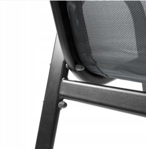 Zestaw 2 krzeseł - nowoczesne metalowe krzesło ogrodowe grafitowe 7