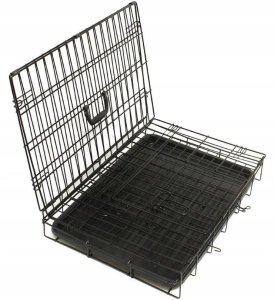 Metalowa Klatka Kennelowa, Transporter dla Psa L + MATERAC z KODURY dla psa 3