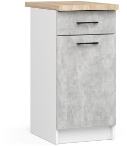 Zestaw szafek kuchennych z witryną OLIWIA 1.8m beton 9