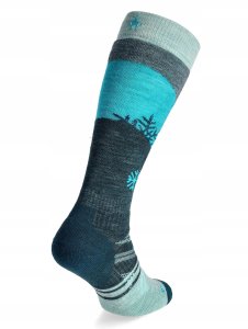 W'S Ski Full Cushion Snowpocalypse Pattern OTC Socks, B72 | frosty green, S 2