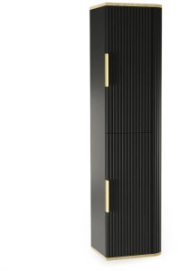Szafka łazienkowa RIVELA 2D 40x160cm czarna STRAMA 1