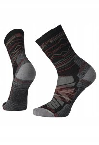 U'S Hike Light Cushion Mountain Range Pattern Crew Socks, 001 | black, M 2