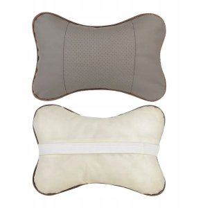 Poduszka na zagłówek do samochodu szara 2