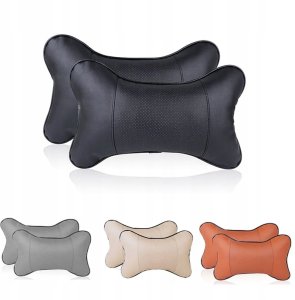 Poduszka na zagłówek do samochodu szara 3