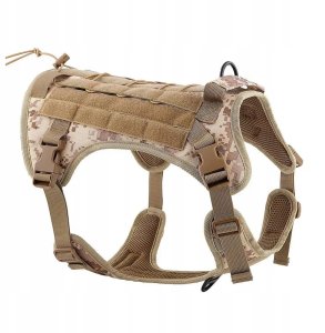 Szelki dla psa TACTICAL rozmiar XL brązowe 1