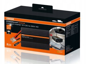 Przetwornica Osram Powerinvert 500W DC/AC Inverter 12V do 230V 3