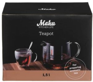 Dzbanek na herbatę z zaparzaczem, 1,5 l 2